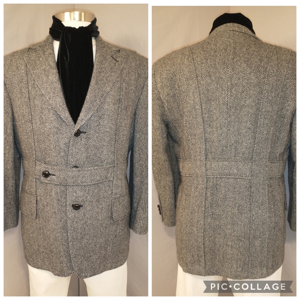 Vintage Norfolk Wool Tweed Jacket 30s Style Country Sportswear Hunting Riding